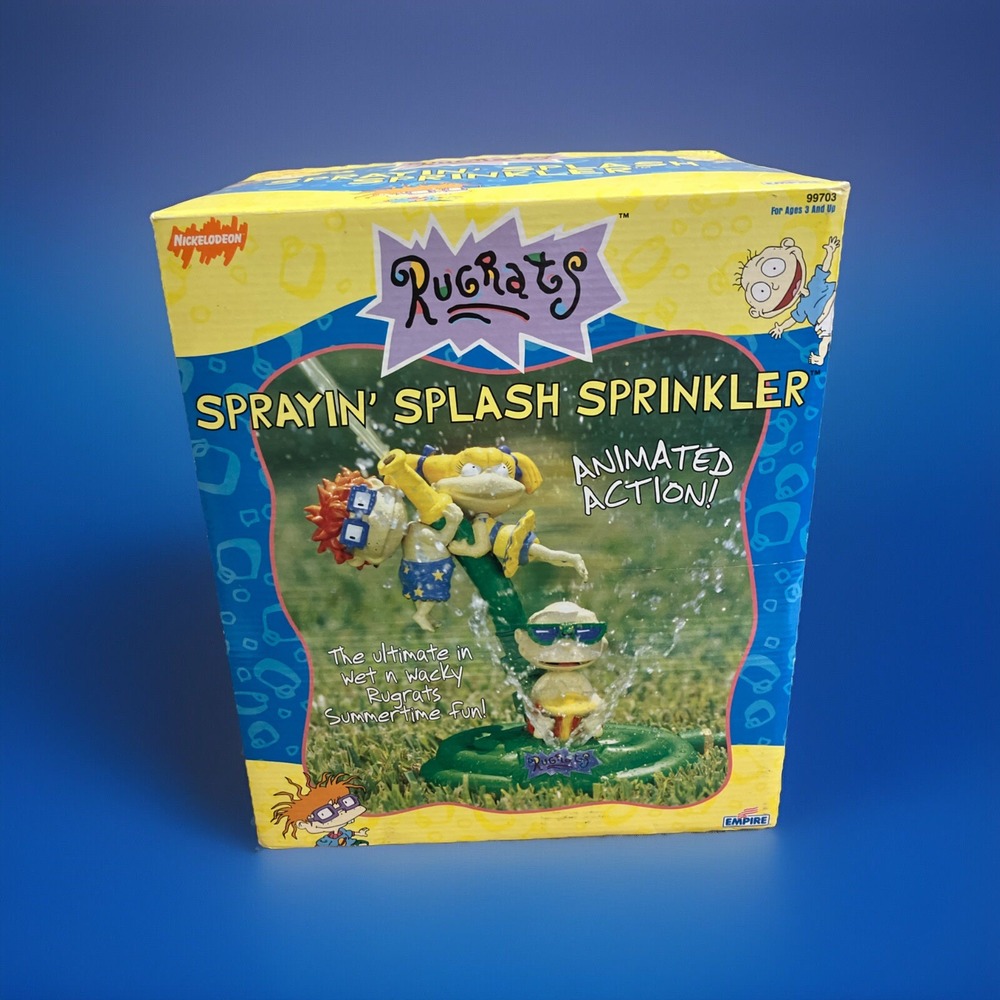 Rugrats Sprayin' Splash Sprinkler by Empire Nickelodeon Cartoon‎ VTG 1998 Boxed